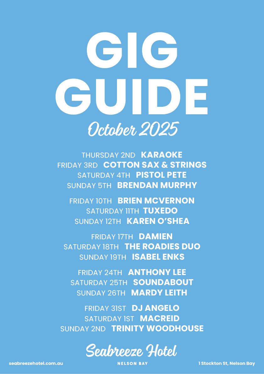 Seabreeze Gig Guide A3